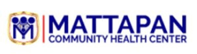 A blue and white logo of hattan community health center.